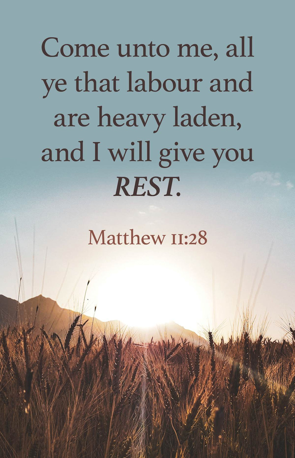 Funeral Bulletin: Come Unto Me (Package of 100): Matthew 11:28 (KJV) by Broadman and Holman