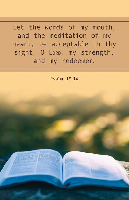 General Worship Bulletin: Let the Words (Package of 100): Psalm 19:14 (KJV) by Broadman and Holman