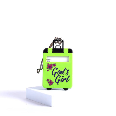 LUGGAGE TAG SUITCASE GODS GIRL GREEN