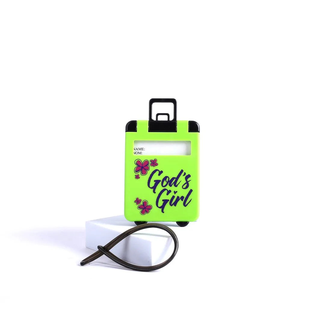 LUGGAGE TAG SUITCASE GODS GIRL GREEN