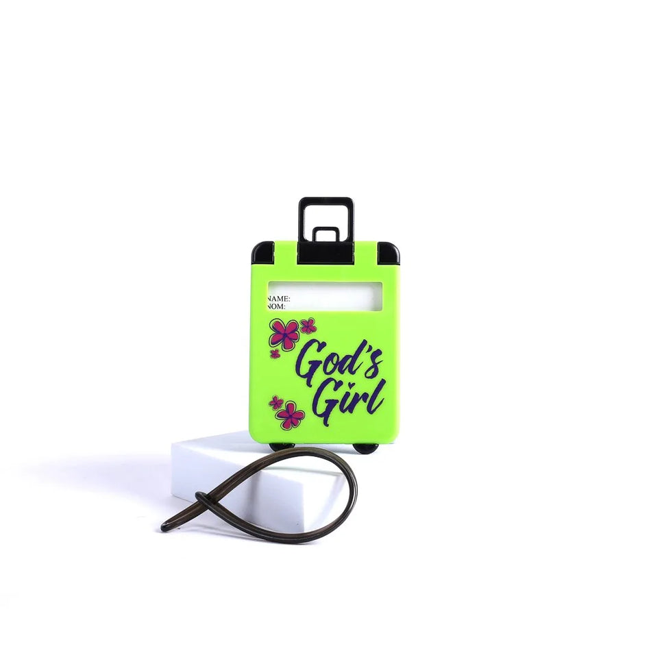 LUGGAGE TAG SUITCASE GODS GIRL GREEN