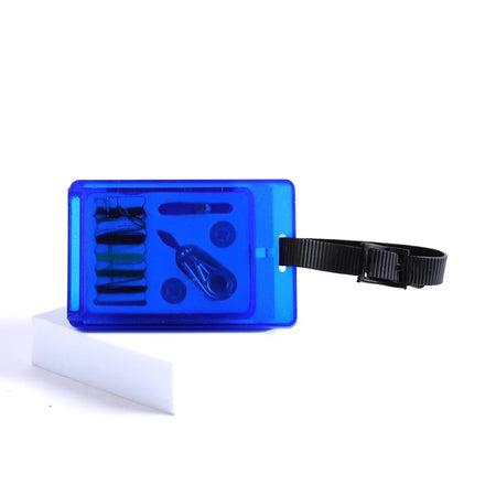 LUGGAGE TAG WITH SEWING KIT BLUE