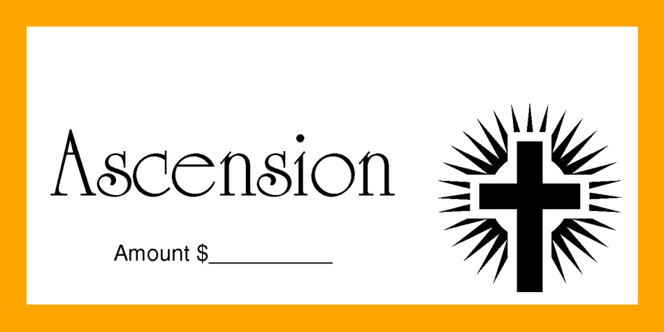 Dollar/Check Size Ascension Offering Envelope