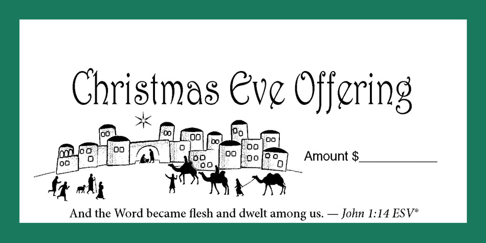 Dollar/Check Size Christmas Eve Offering Envelope