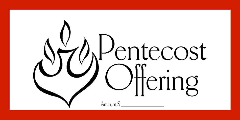 Dollar/Check Size Pentecost Offering Envelope