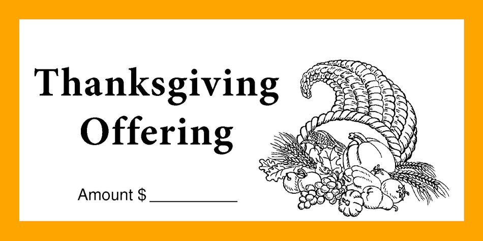 Dollar/Check Size Thanksgiving Offering Envelope