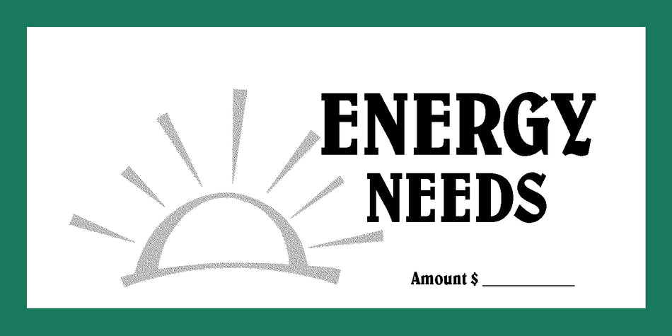 Dollar/Check Size Energy Needs Offering Envelope