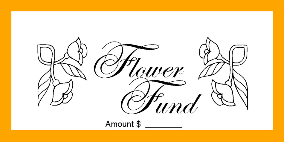 Dollar/Check Size Flower Fund Offering Envelope