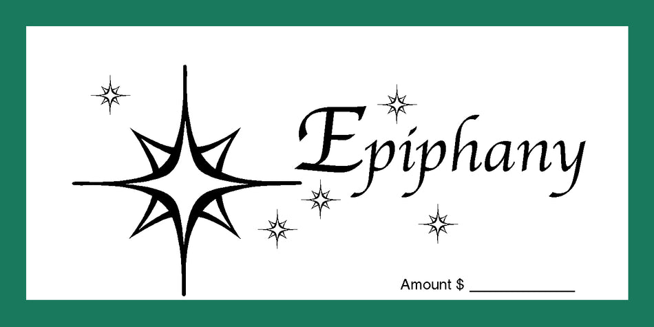 Dollar/Check Size Epiphany Offering Envelope