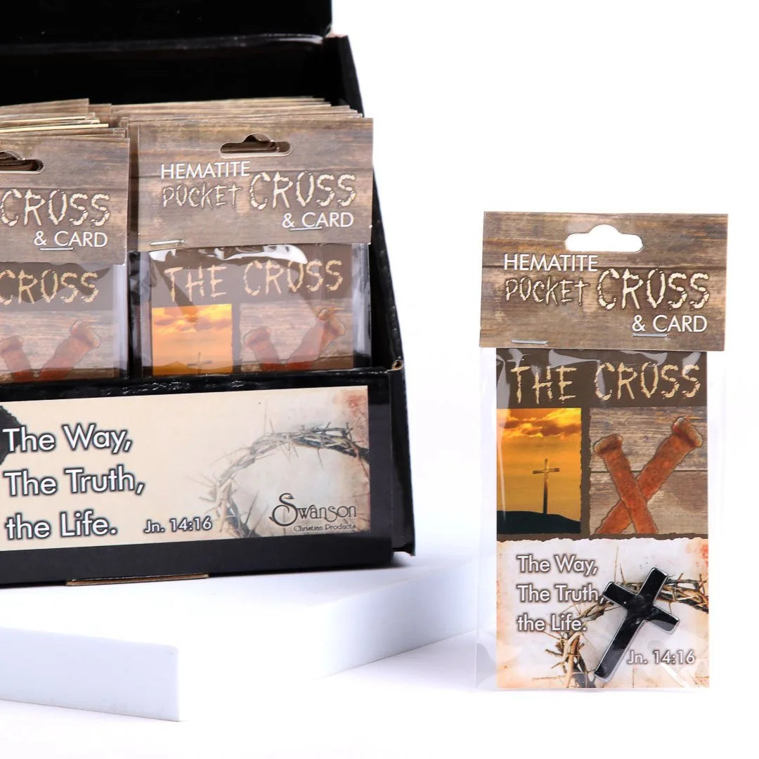 HEMATITE CROSS BOXED DISPLAY PK50 INDIVIDUALLY CARDED