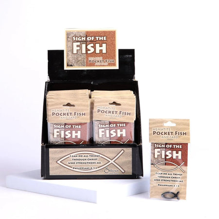 HEMATITE FISH BOXED DISPLAY PK50 INDIVIDUALLY CARDED