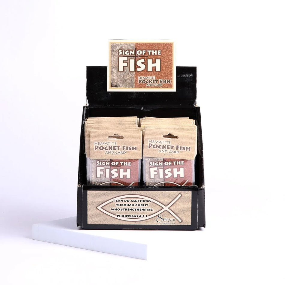 HEMATITE FISH BOXED DISPLAY PK50 INDIVIDUALLY CARDED