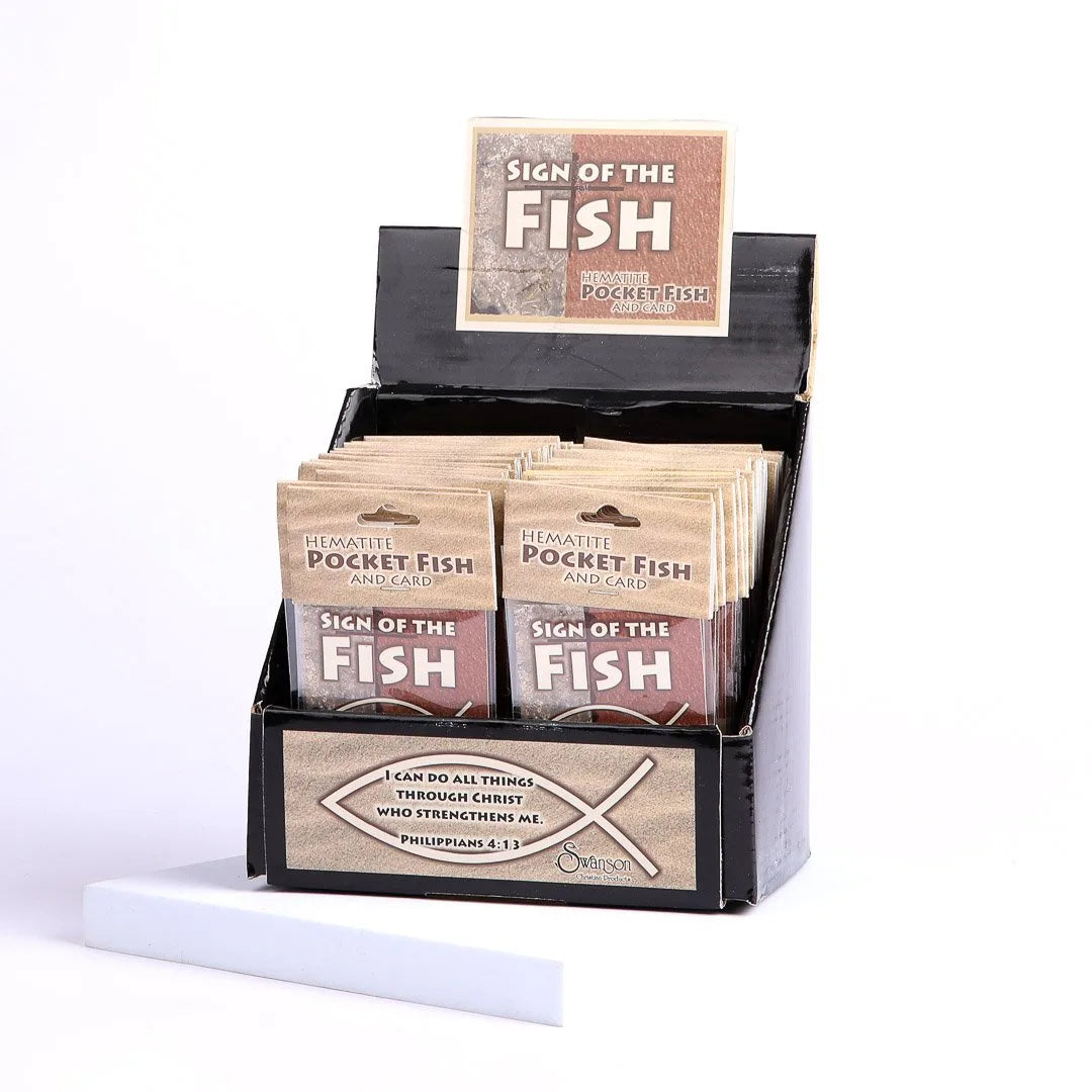 HEMATITE FISH BOXED DISPLAY PK50 INDIVIDUALLY CARDED