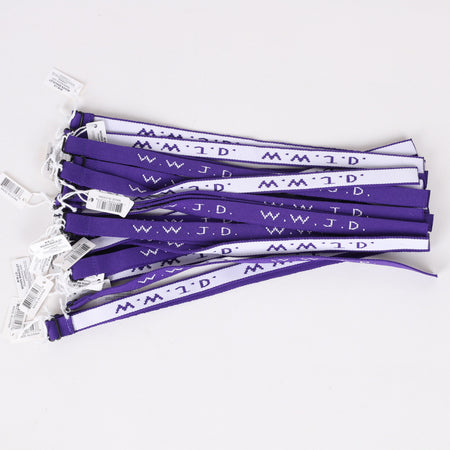 BRACELET WOVEN WWJD PURPLE PK25