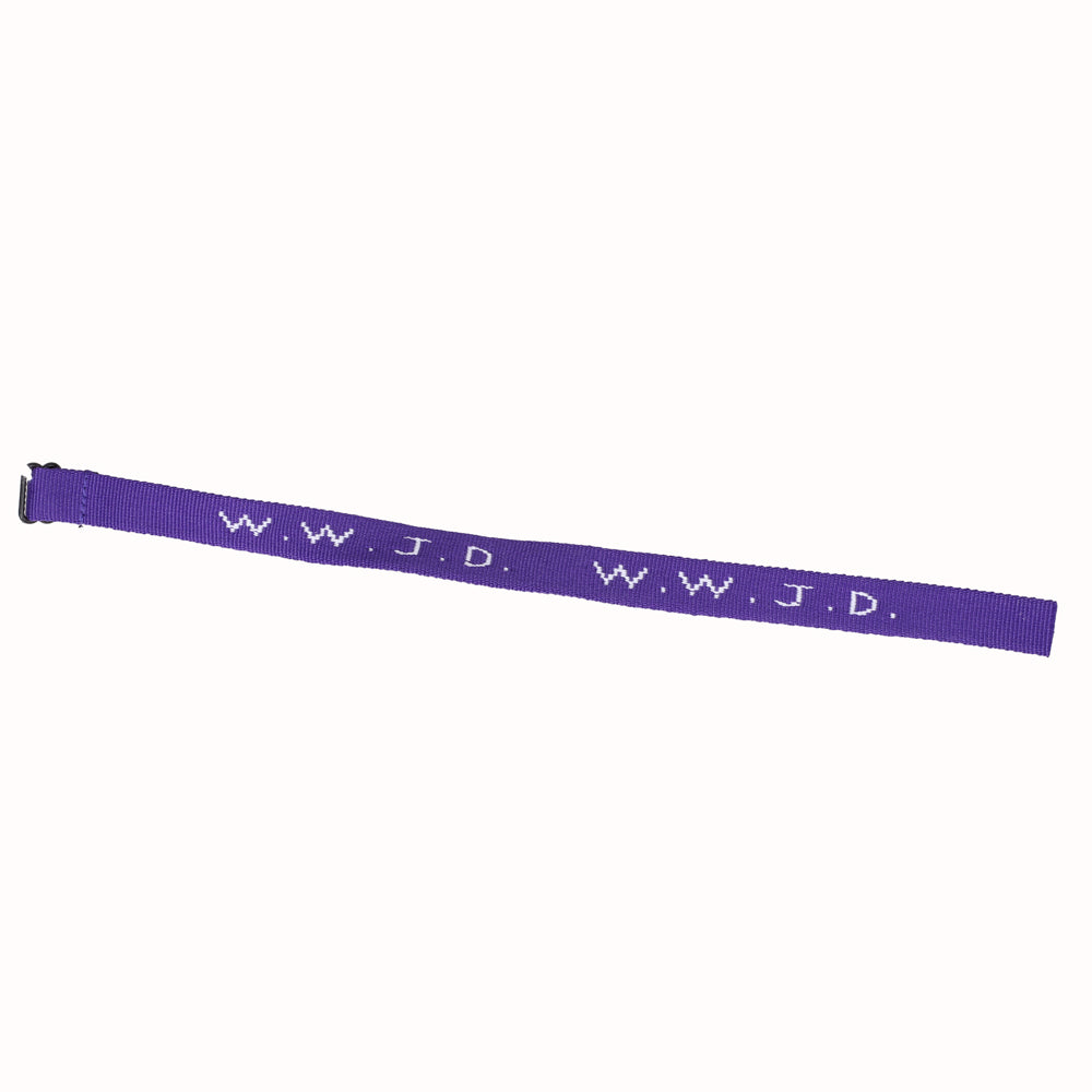 BRACELET WOVEN WWJD PURPLE PK25