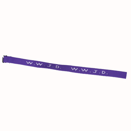 BRACELET WOVEN WWJD PURPLE PK25