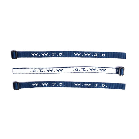 BRACELET WOVEN WWJD DELTA BLUE PK25