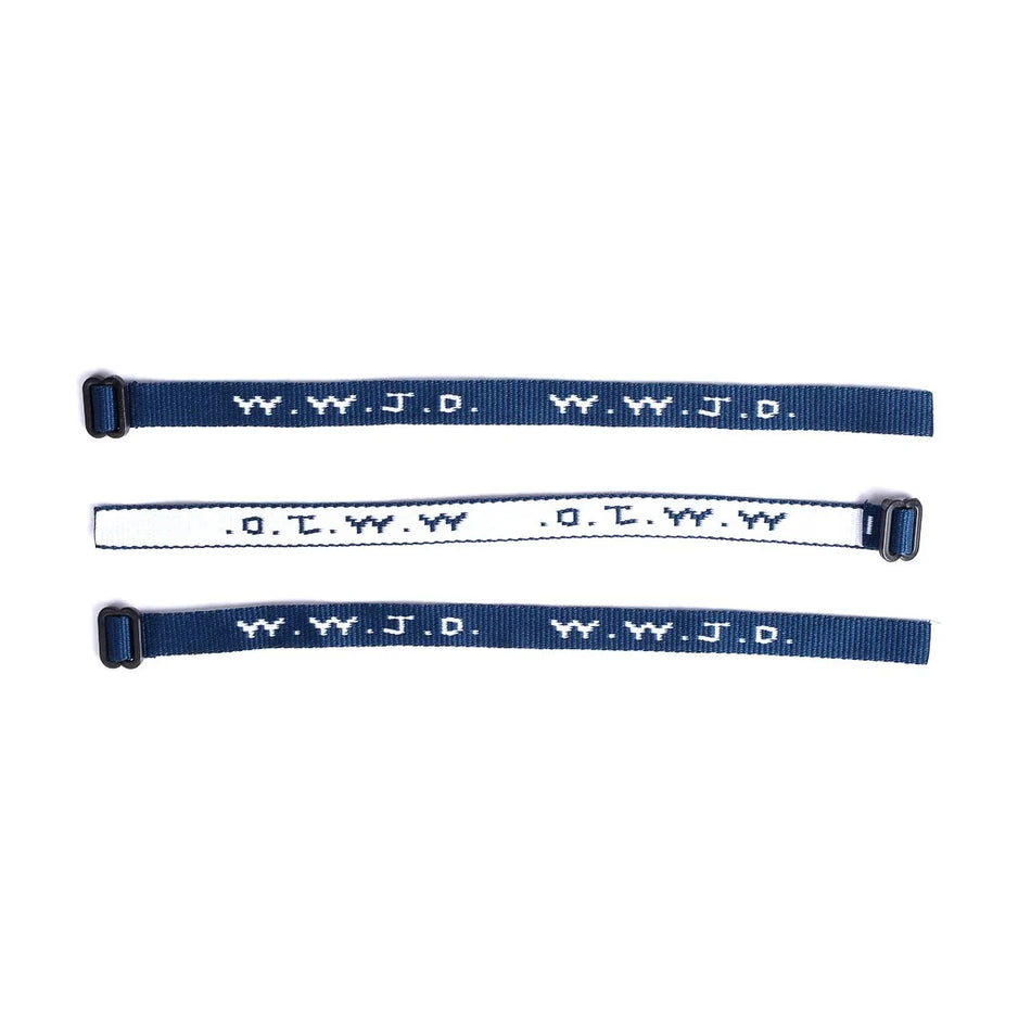 BRACELET WOVEN WWJD DELTA BLUE PK25