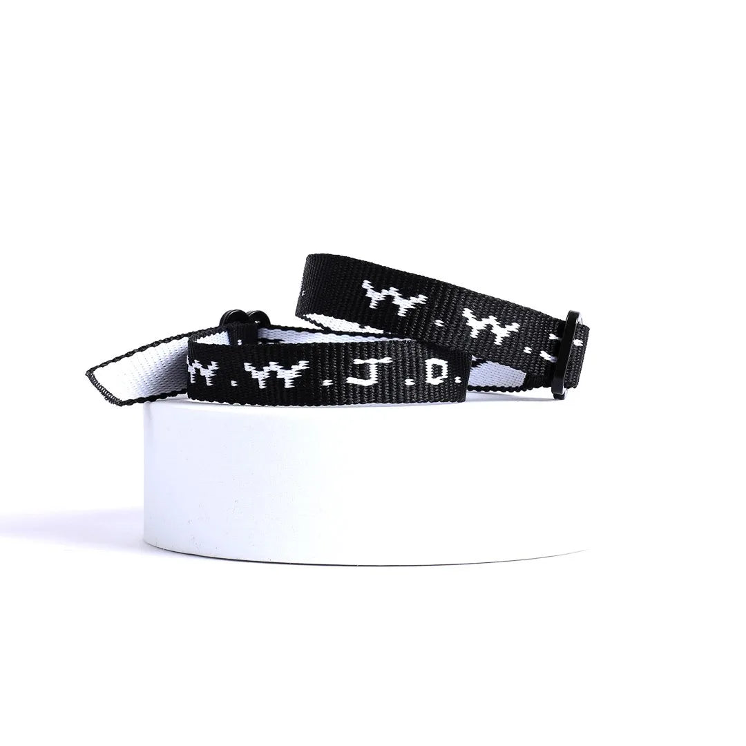 BRACELET WOVEN WWJD BLACK PK25