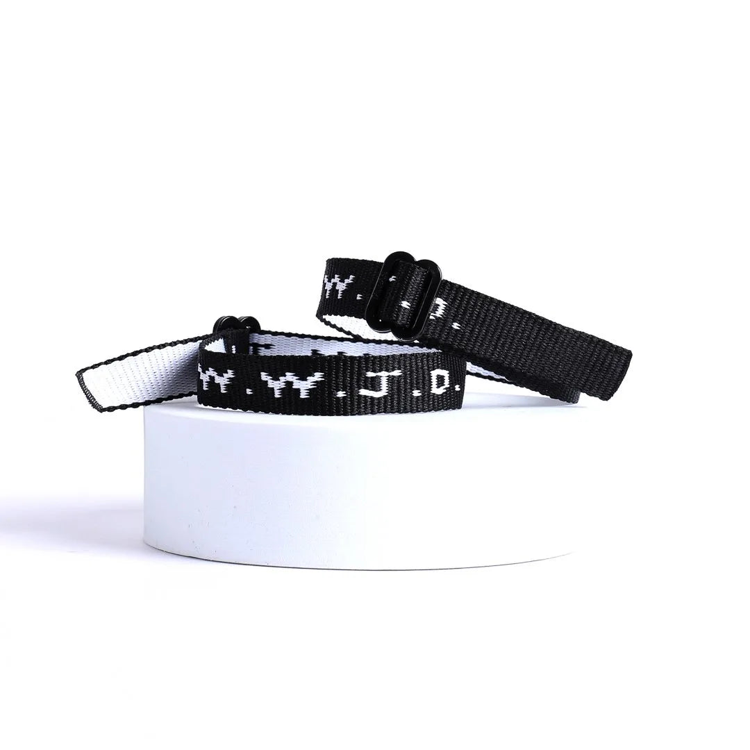 BRACELET WOVEN WWJD BLACK PK25