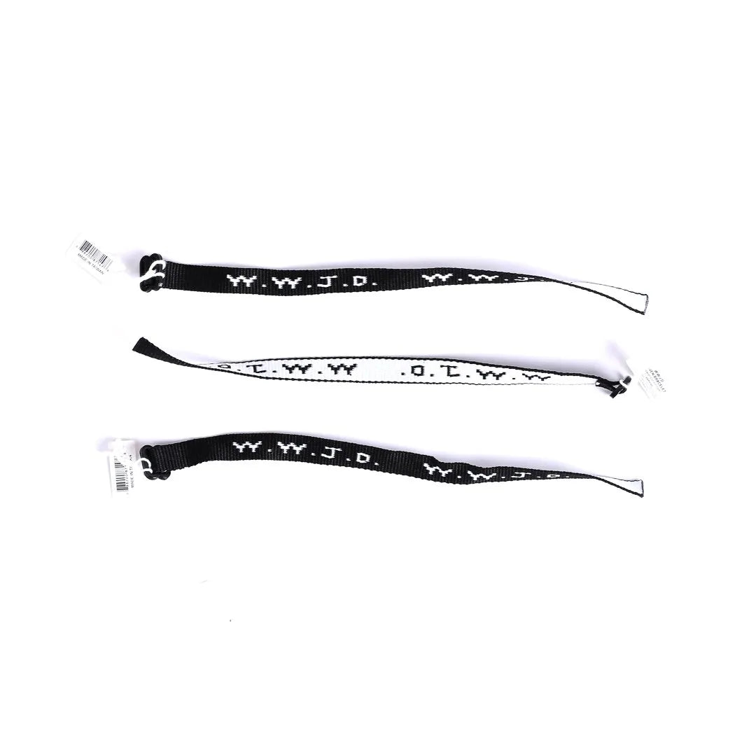 BRACELET WOVEN WWJD BLACK PK25