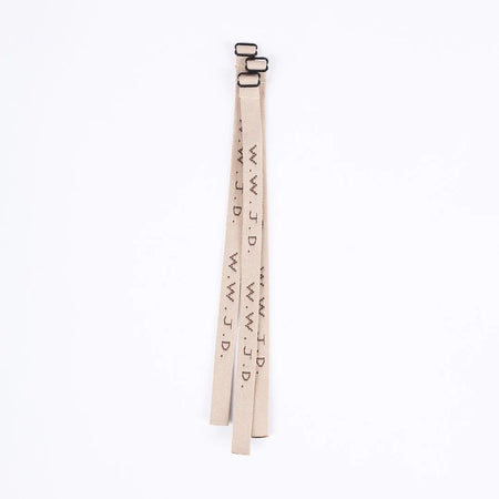BRACELET WOVEN WWJD TAN PK25
