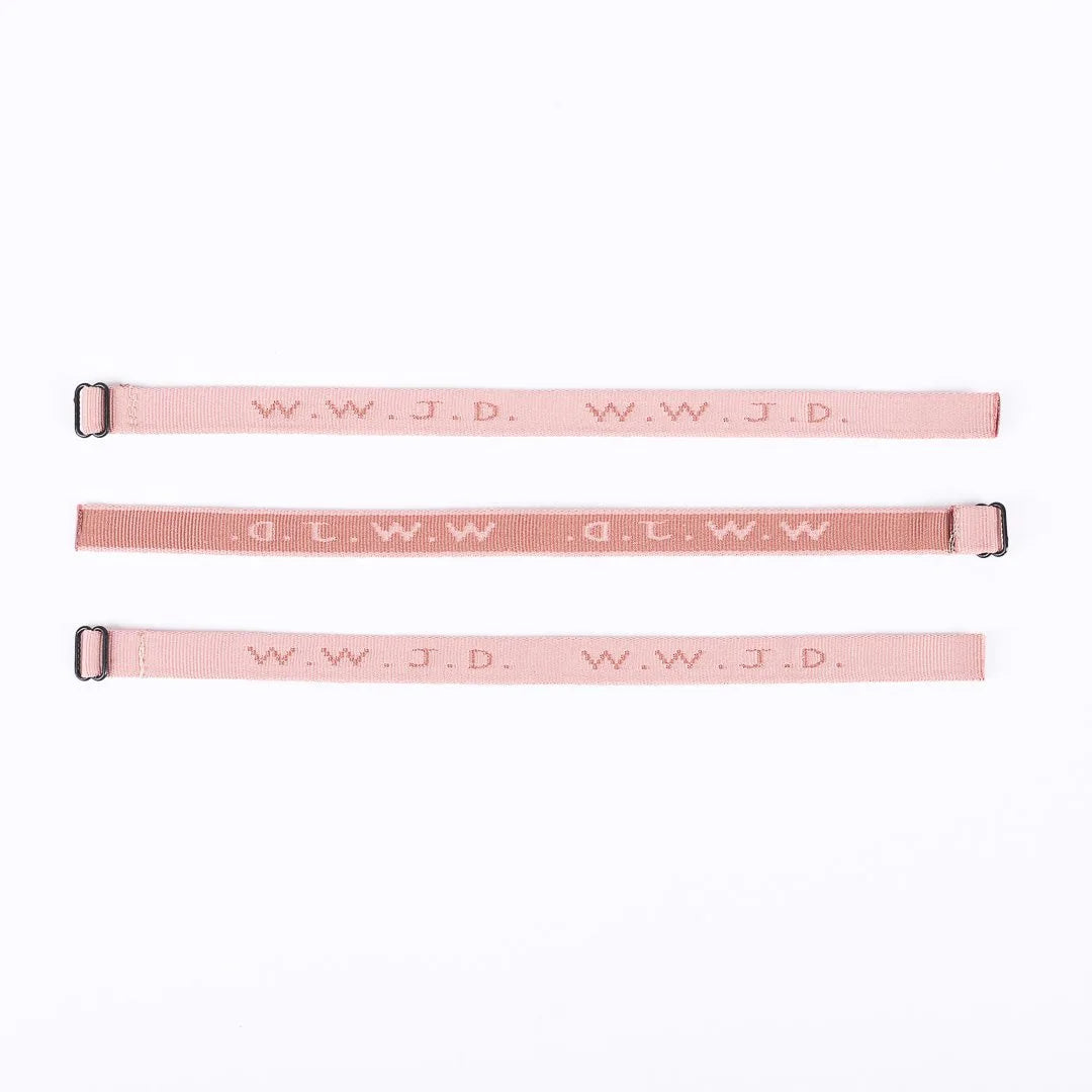 BRACELET WOVEN WWJD PINK PK25