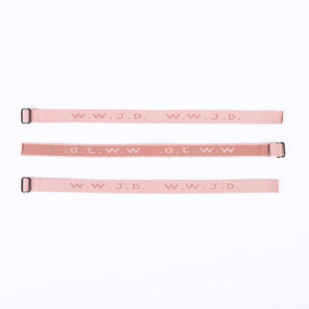 BRACELET WOVEN WWJD PINK PK25