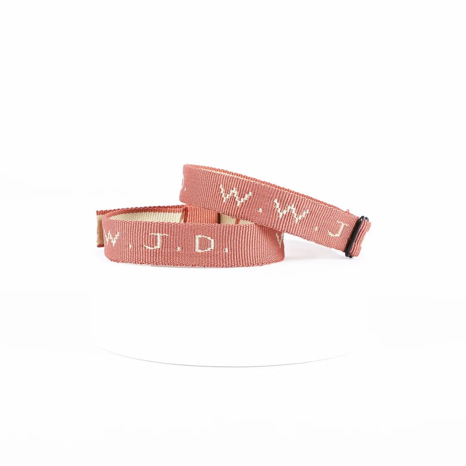 BRACELET WOVEN WWJD TERRA COTTA PK25