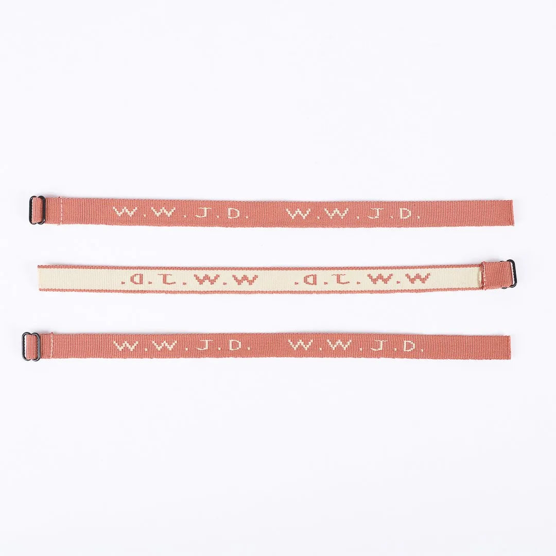 BRACELET WOVEN WWJD TERRA COTTA PK25