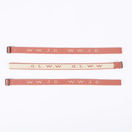 BRACELET WOVEN WWJD TERRA COTTA PK25