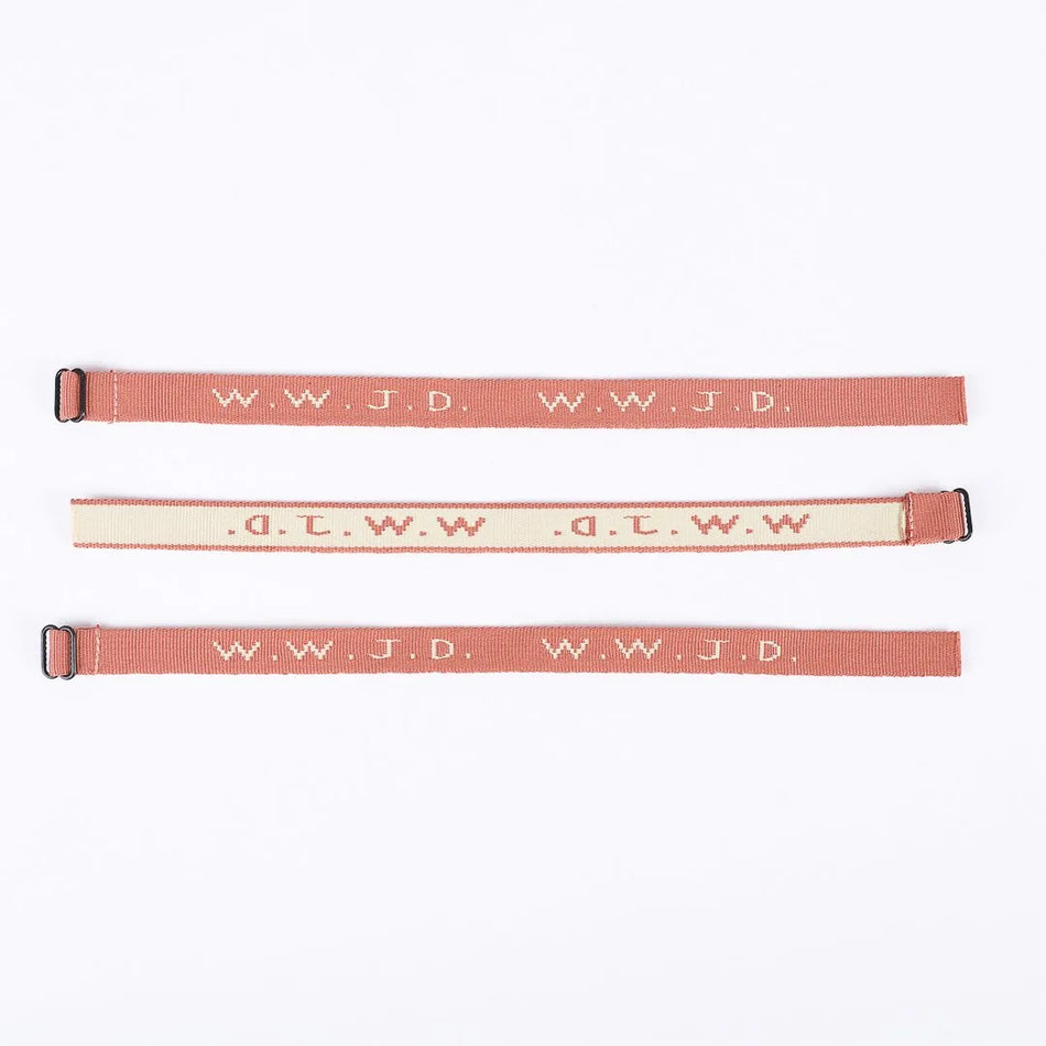 BRACELET WOVEN WWJD TERRA COTTA PK25