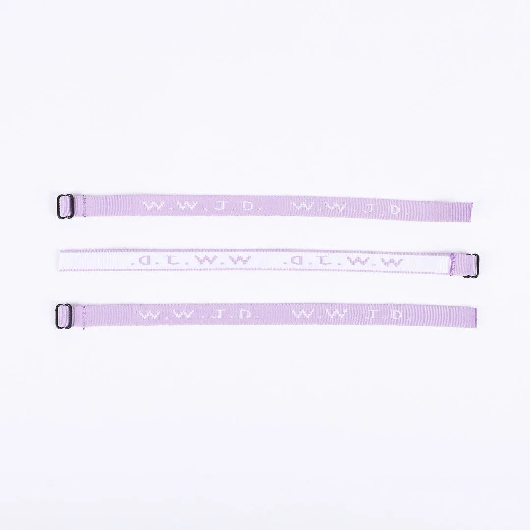 BRACELET WOVEN WWJD VIOLET PK25