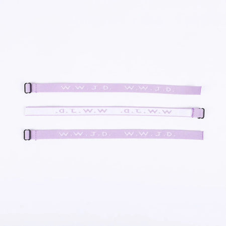 BRACELET WOVEN WWJD VIOLET PK25
