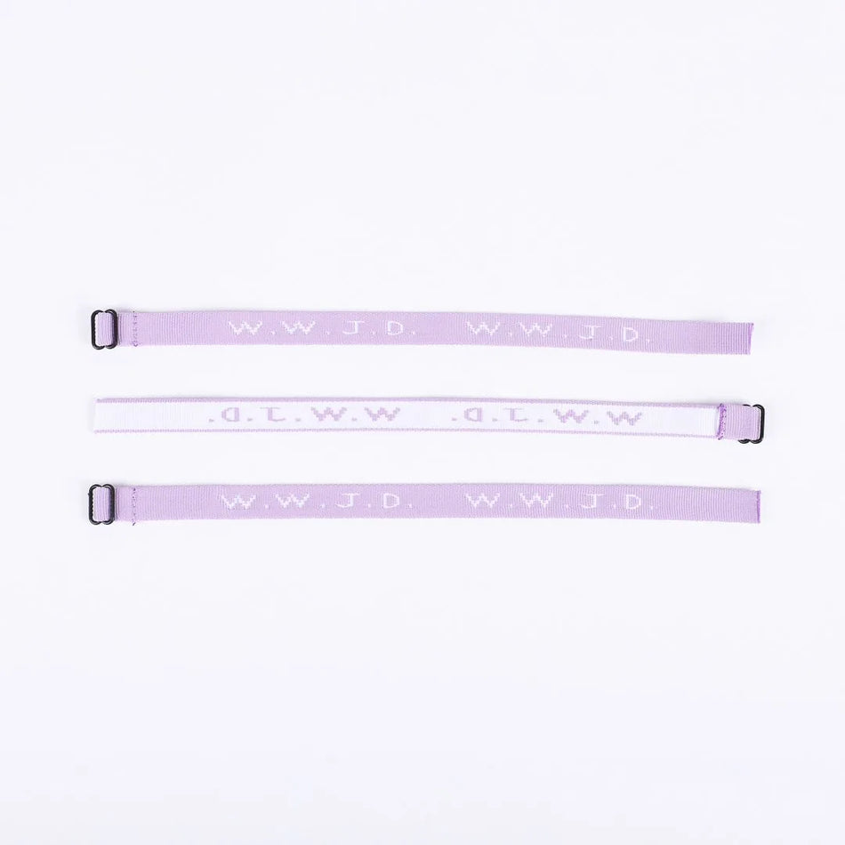 BRACELET WOVEN WWJD VIOLET PK25