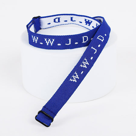 BRACELET WOVEN WWJD ROYAL BLUE PK25
