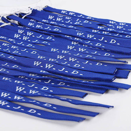 BRACELET WOVEN WWJD ROYAL BLUE PK25