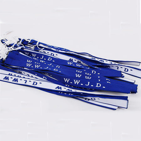 BRACELET WOVEN WWJD ROYAL BLUE PK25