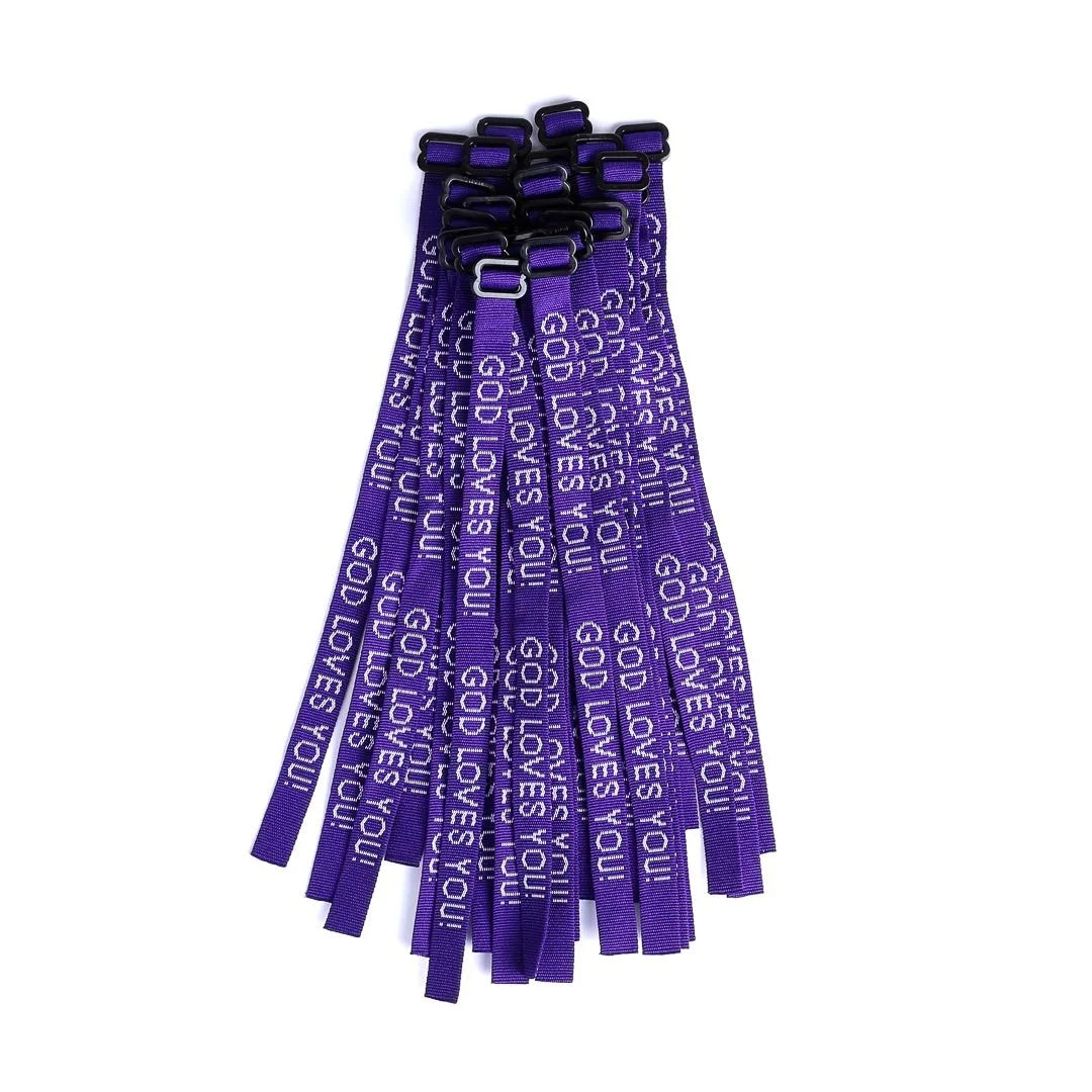 BRACELET WOVEN GOD LOVES YOU PURPLE PK25