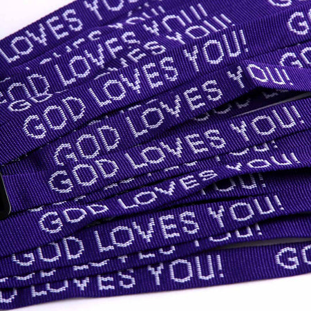 BRACELET WOVEN GOD LOVES YOU PURPLE PK25