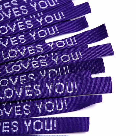 BRACELET WOVEN GOD LOVES YOU PURPLE PK25