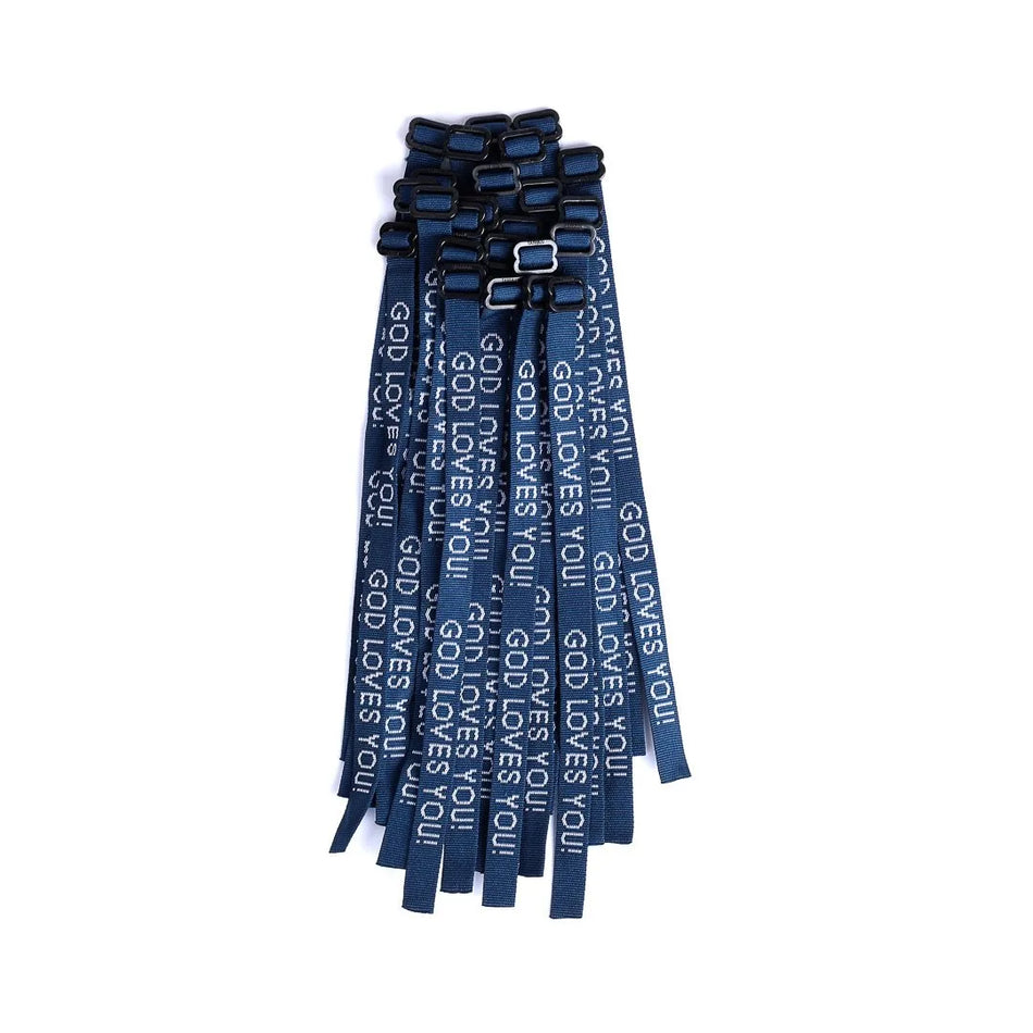 BRACELET WOVEN GOD LOVES YOU DELTA BLUE PK25