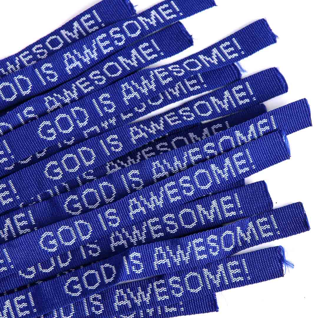 BRACELET WOVEN GOD IS AWESOME ROYAL BLUE PK25