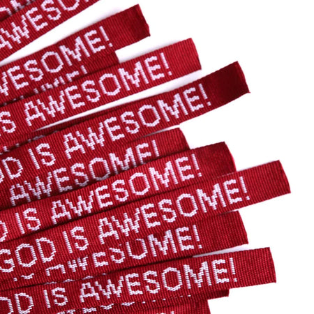 BRACELET WOVEN GOD IS AWESOME MAROON PK25