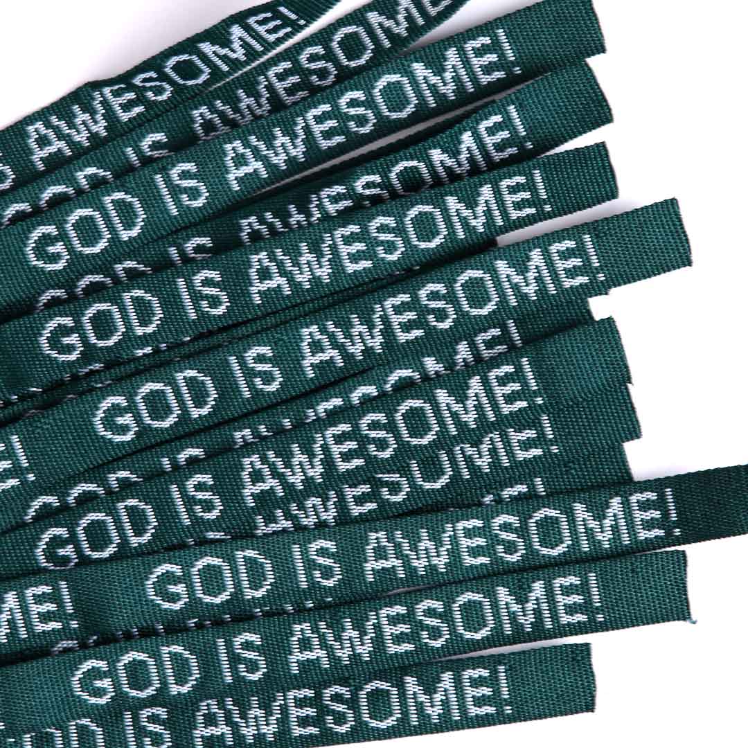 BRACELET WOVEN GOD IS AWESOME HUNTER GREEN PK25