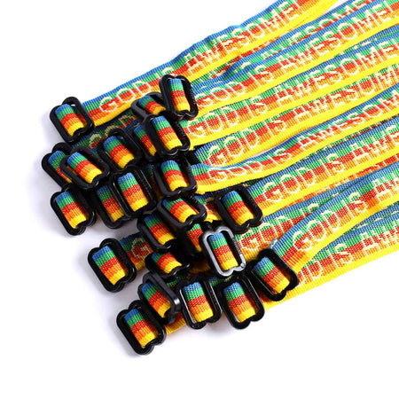 WOVEN BRACELET GOD IS AWESOME RAINBOW PK25