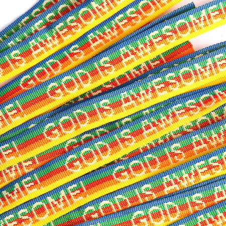 WOVEN BRACELET GOD IS AWESOME RAINBOW PK25
