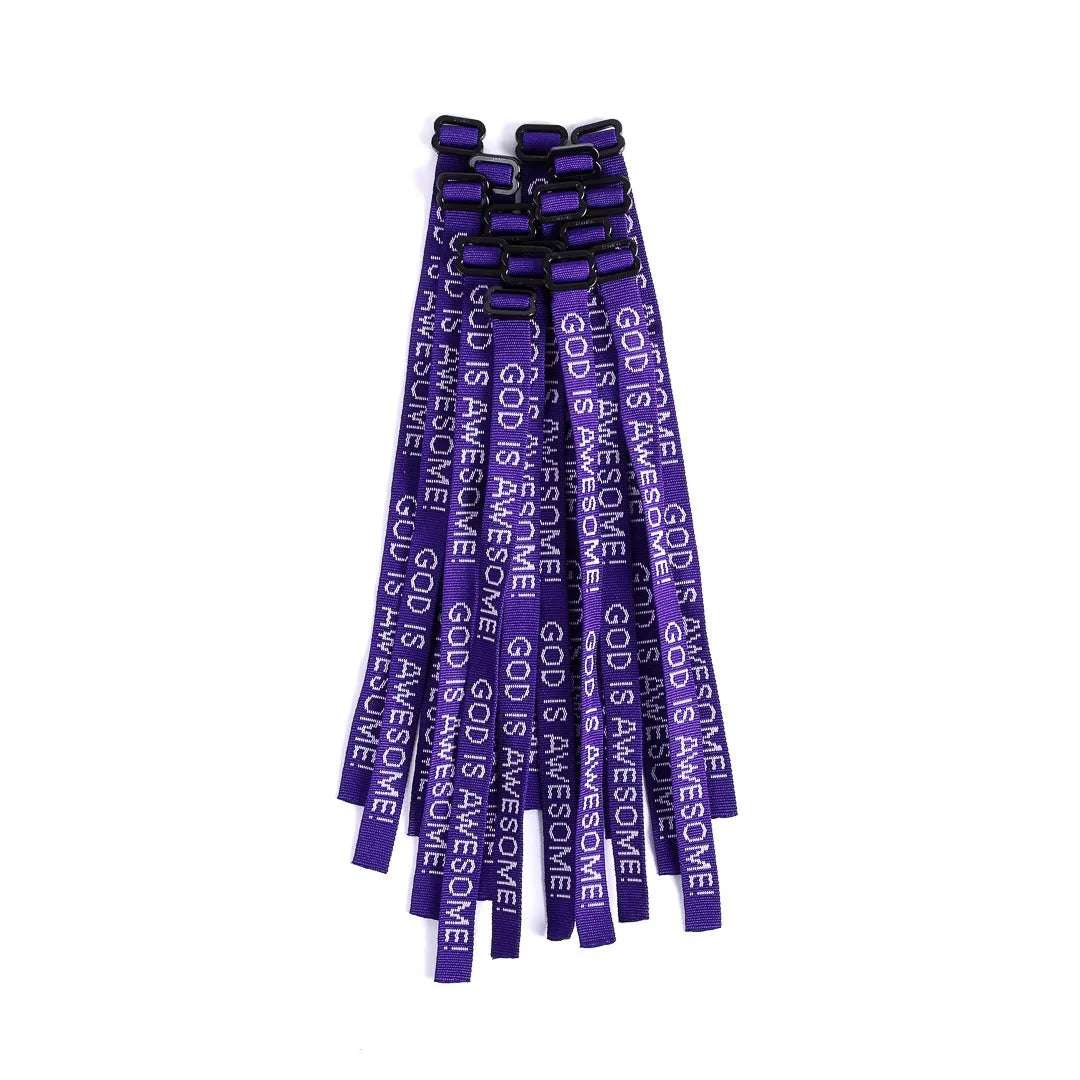 BRACELET WOVEN GOD IS AWESOME PURPLE PK25