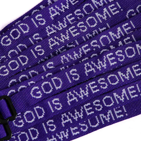 BRACELET WOVEN GOD IS AWESOME PURPLE PK25