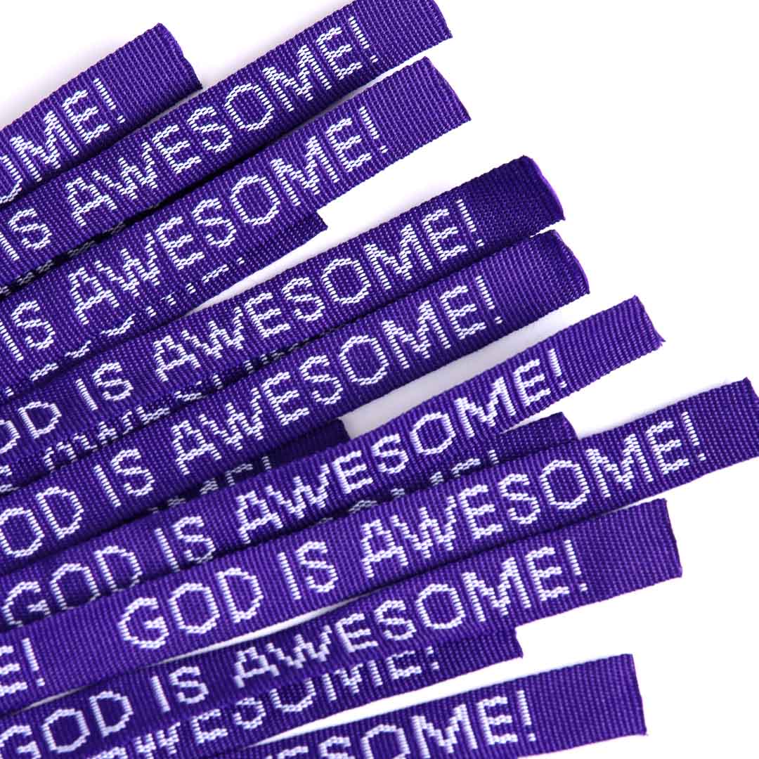 BRACELET WOVEN GOD IS AWESOME PURPLE PK25